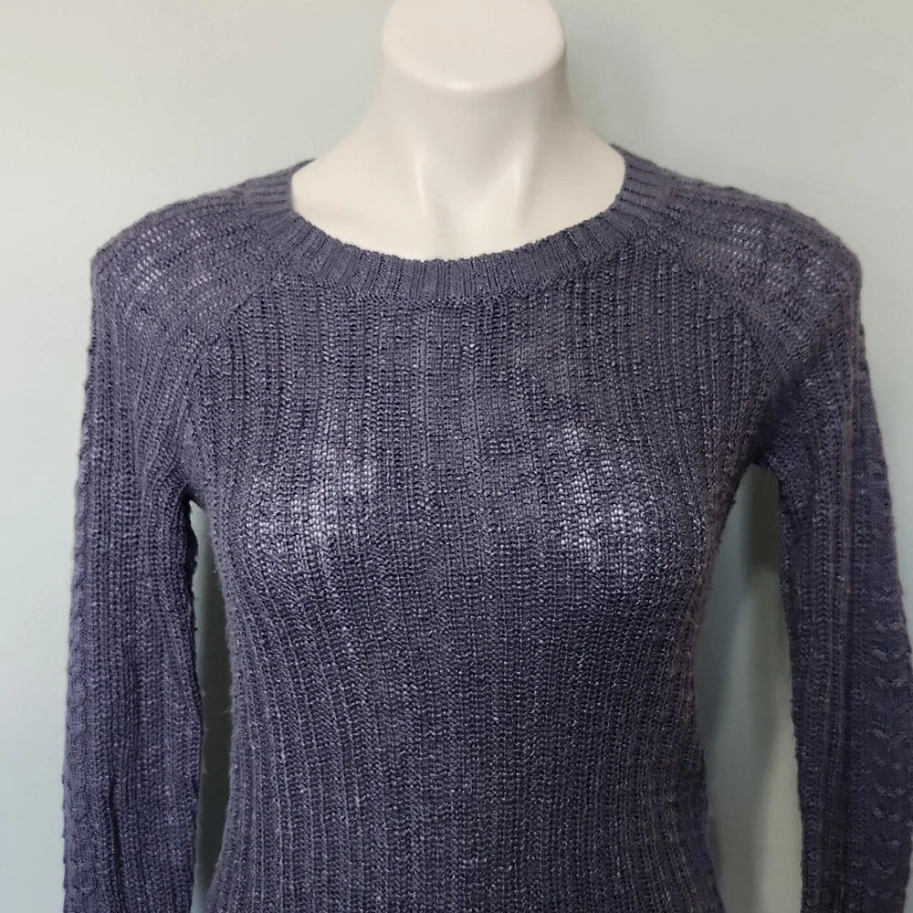 Pink Republic Women’s Slate Blue Knit Sweater - Picture 3 of 14